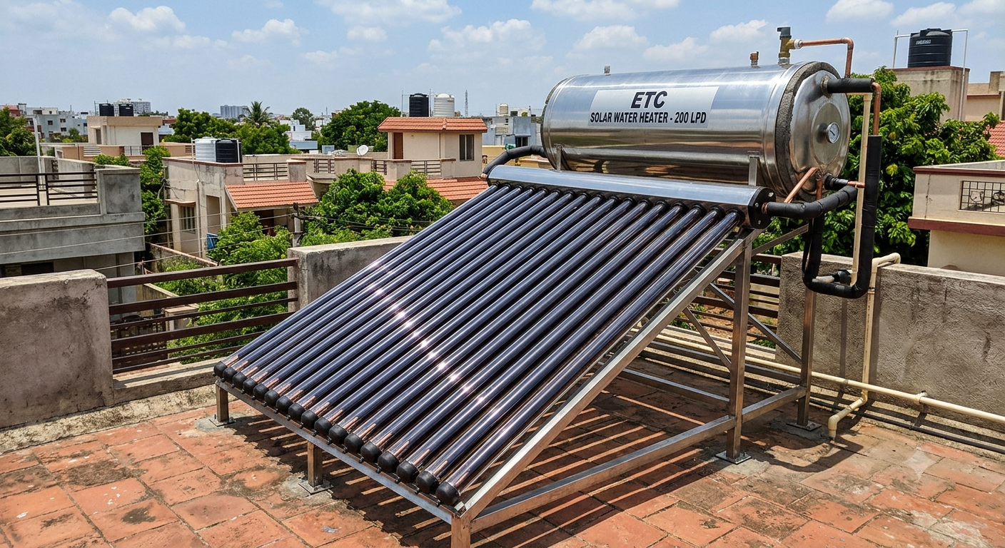 ETC Solar Water Heater